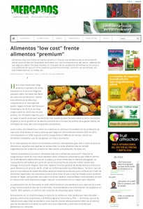 Alimentos low cost frente alimentos premium