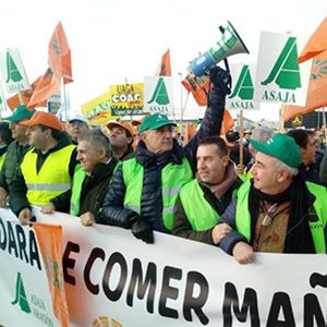 Manifestación de agricultores en Zaragoza.